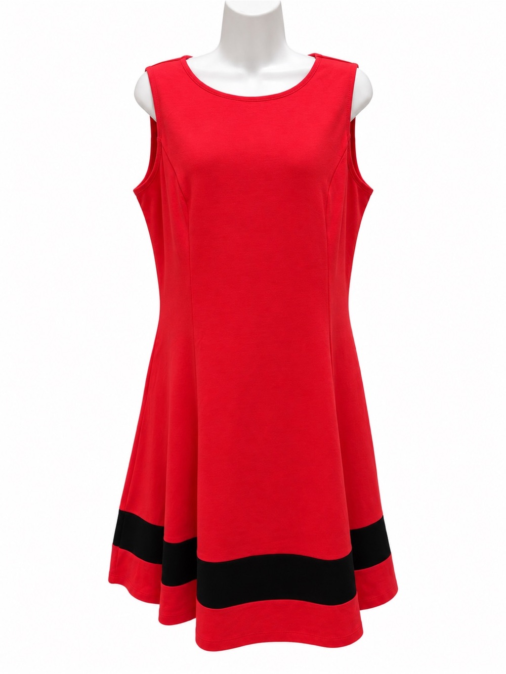 New York & Company Pink Black Fit & Flare Dress NWT L